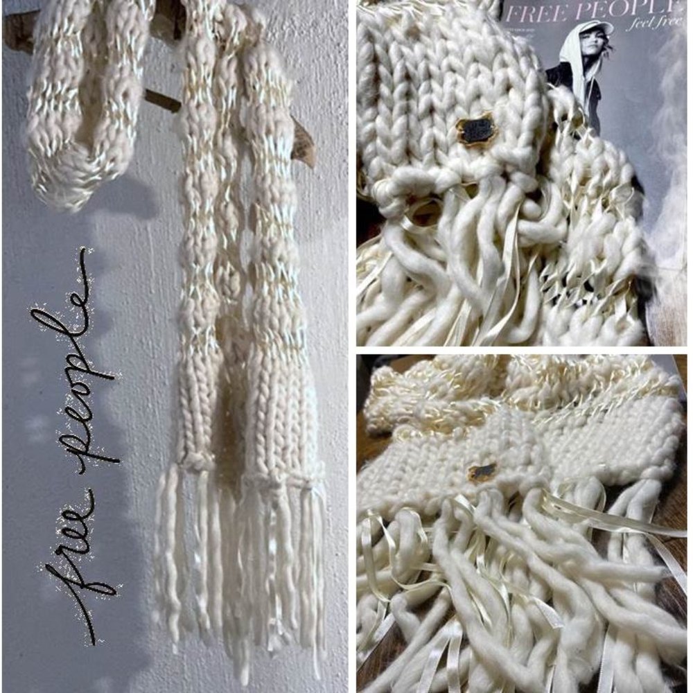 Free People Chunky Braided Wool Scarf